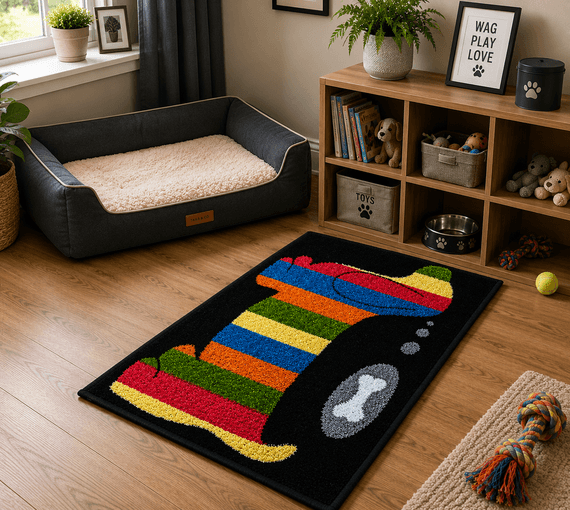 Rainbow Dog Rug 