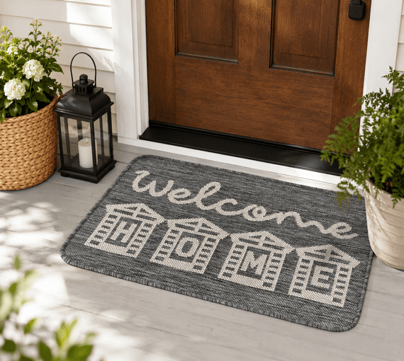 Welcome Home Indoor Outdoor Doormat Non Slip 