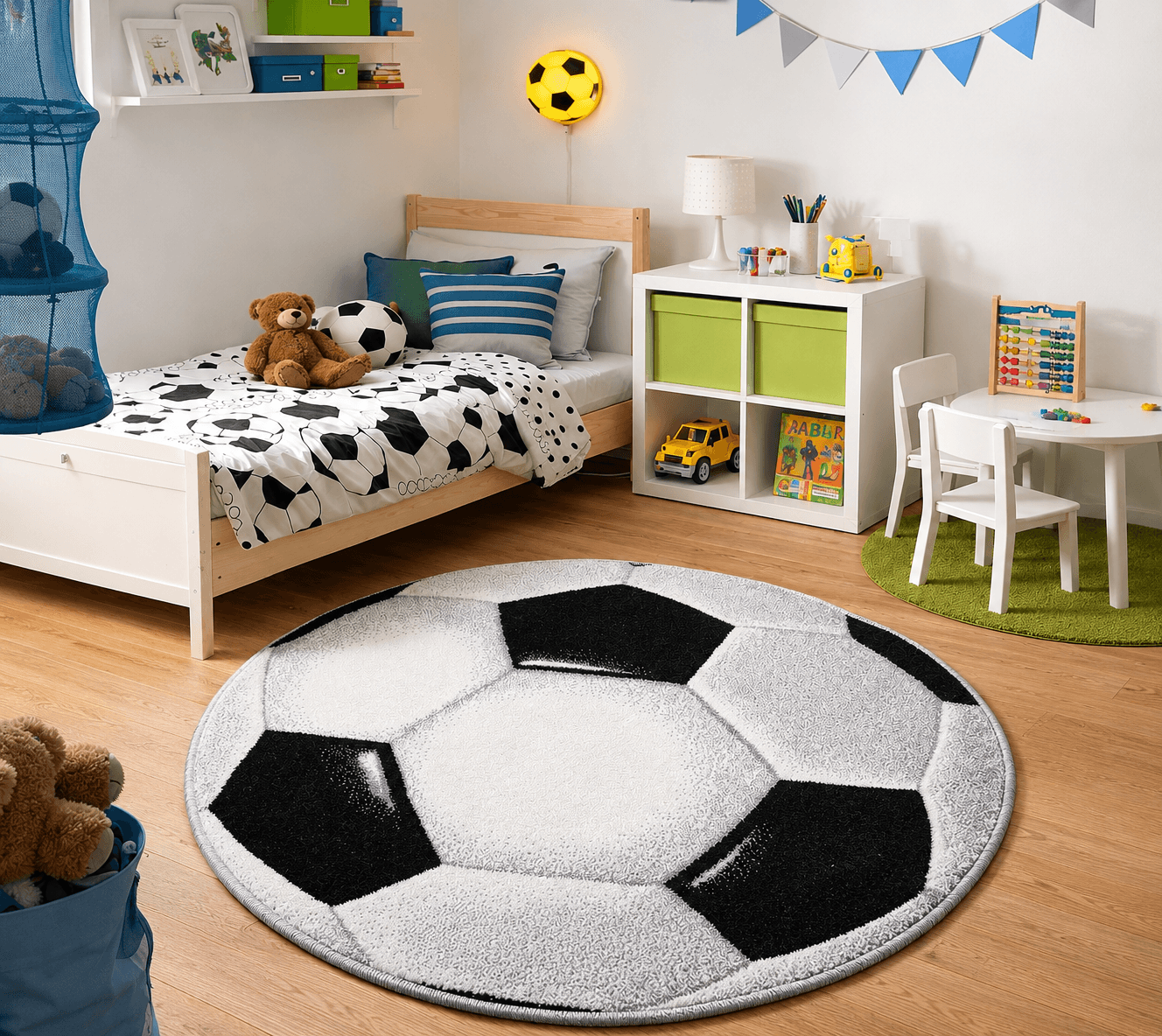 Football Round Rug