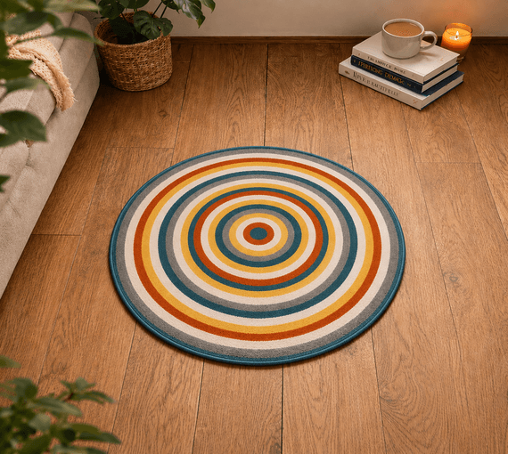 Striped Round Rug